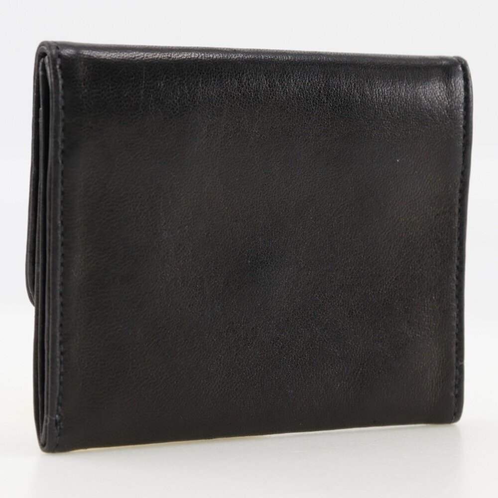 CHANEL Authentic Black Lambskin Leather Logo Wallet - Picture 3 of 11